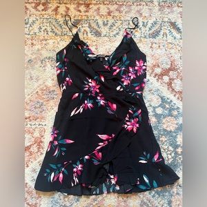 Express Fit&Flare, Ruffle Wrap Floral Dress